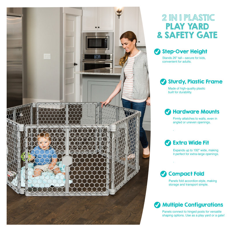 Regalo 192 Inch Plastic Play Yard Safety Gate & Reviews | Wayfair